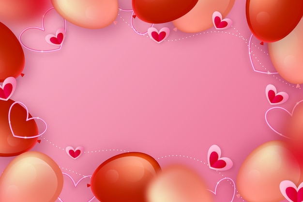 Realistic valentine's day background