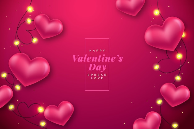 Realistic valentines day background