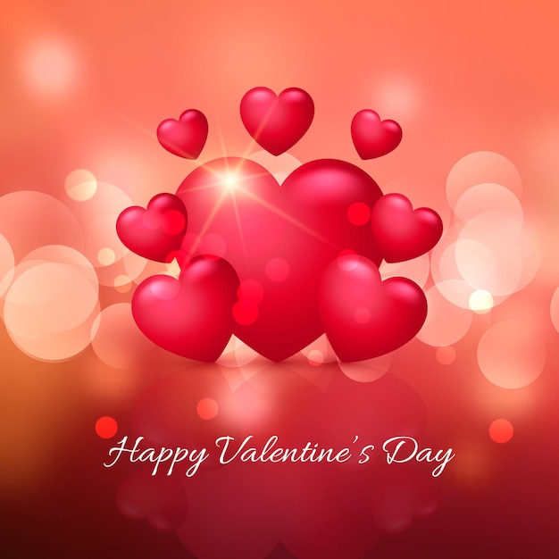 Realistic valentines day background