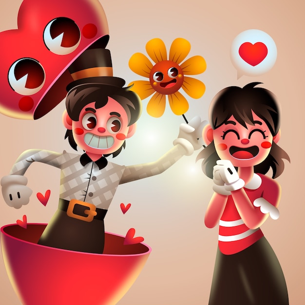 Free Vector realistic valentines day illustration