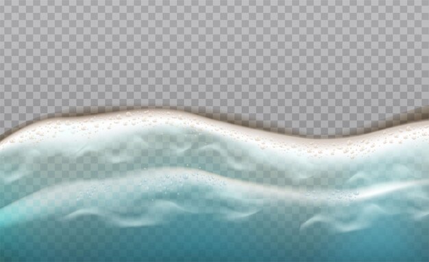 Free Vector realistic vector icon background sea ocean wave with foam from top view