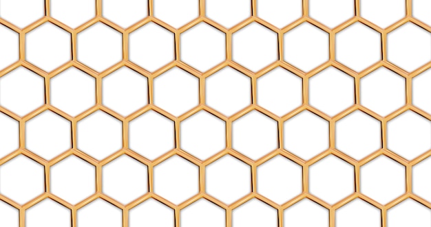 Free Vector realistic vector illustration yellow honeycomb pattern