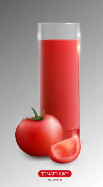 Realistic Vegetable Juice Poster