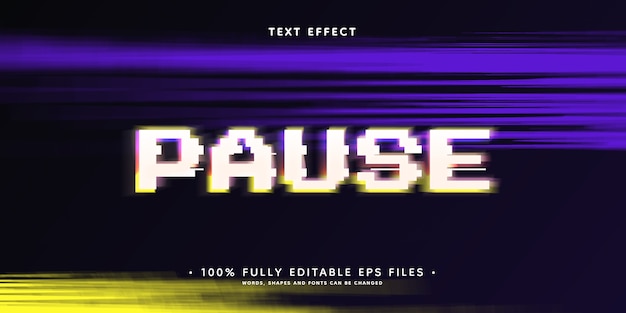 Free Vector realistic vhs text effect