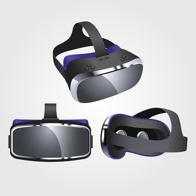 Free Vector realistic virtual reality headset