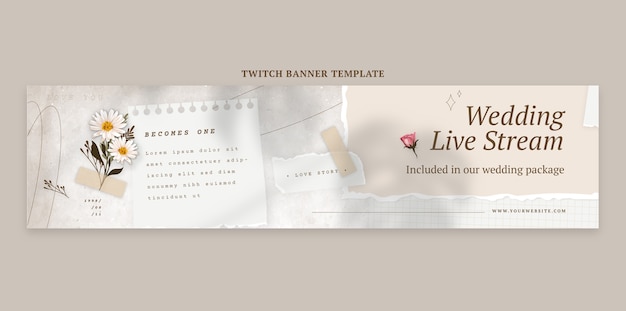 Realistic wedding planner twitch banner