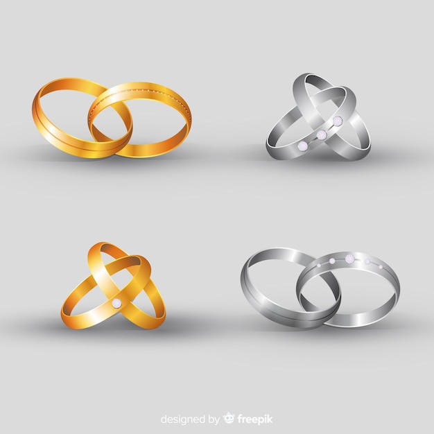 Realistic wedding rings