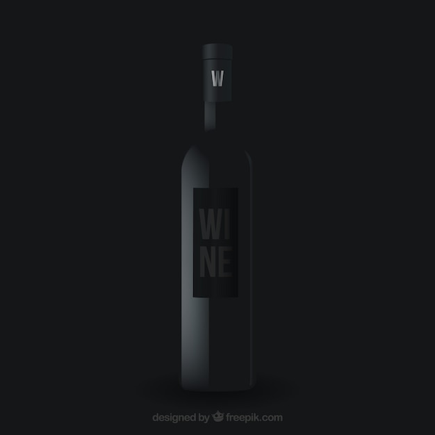 Free Vector realistic wine bottle design