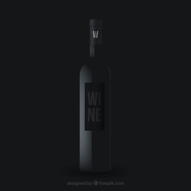 Realistic wine bottle design