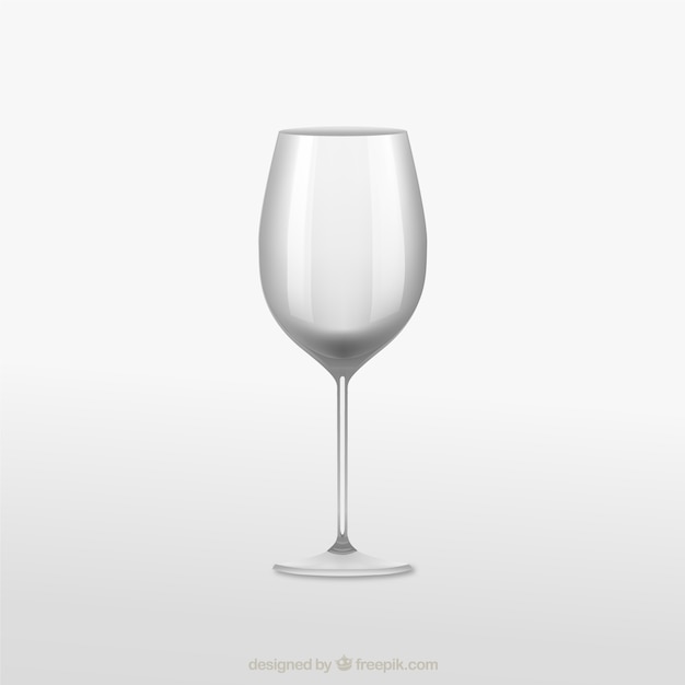 Realistic wineglass