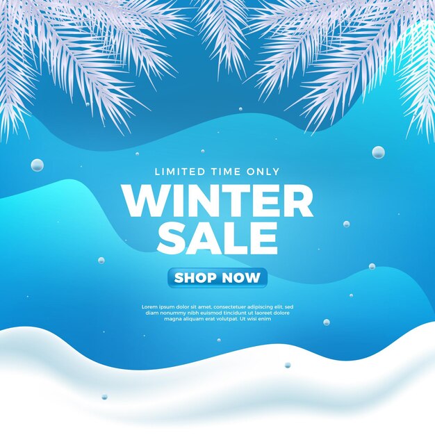 Realistic winter sale