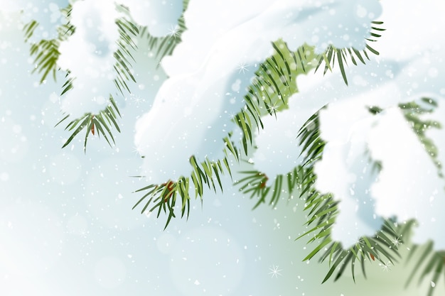 Free Vector realistic winter season background