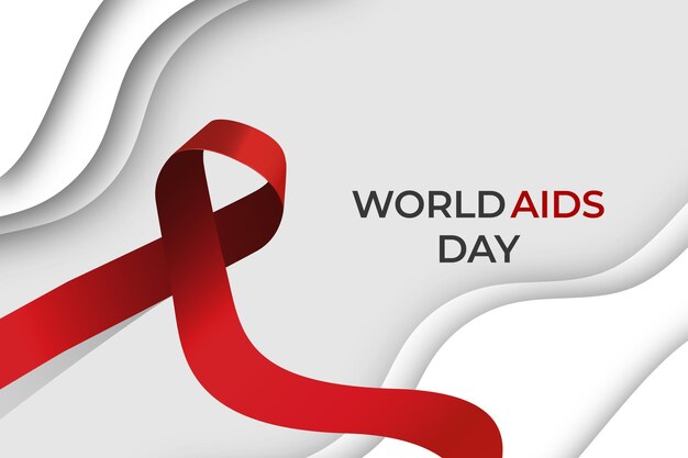 Realistic world aids day background