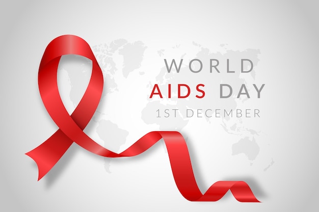 Realistic world aids day illustration