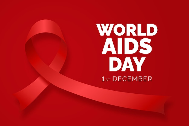 Realistic world aids day illustration