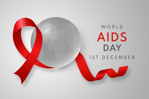 Free Vector realistic world aids day illustration