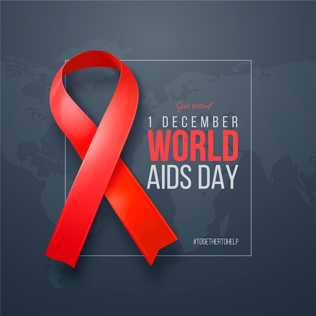 Free vector realistic world aids day illustration