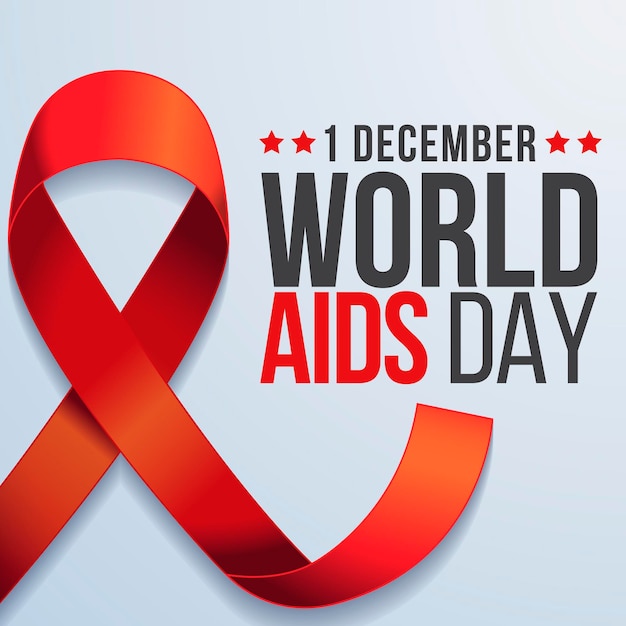 Realistic world aids day illustration