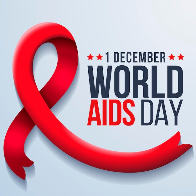 Free vector realistic world aids day illustration