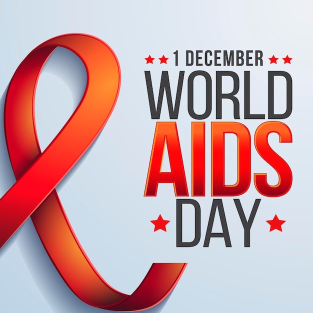 Realistic world aids day illustration