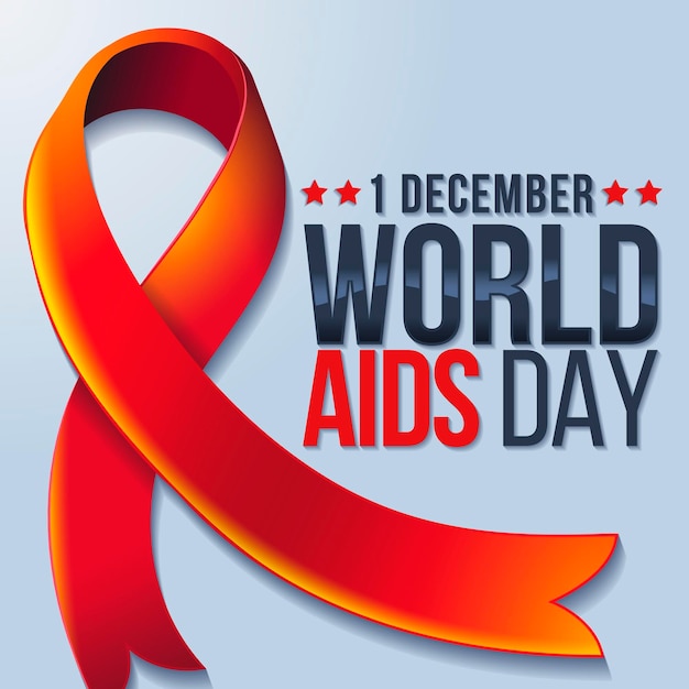 Free vector realistic world aids day illustration