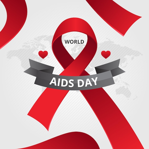 Free vector realistic world aids day