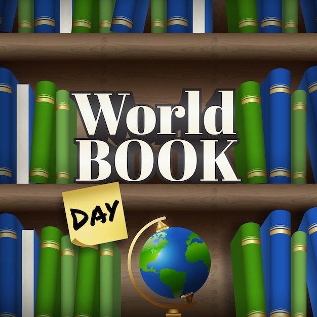 Free vector realistic world book day event