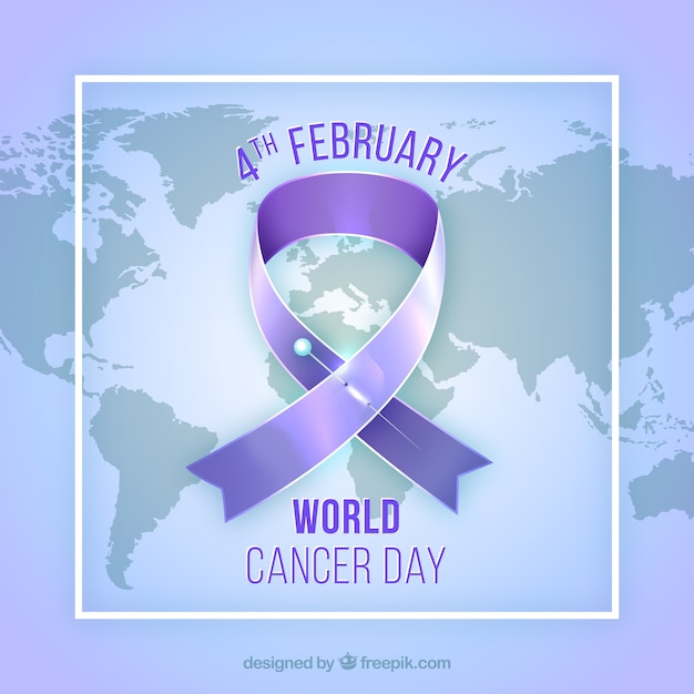 Free Vector realistic world cancer day background