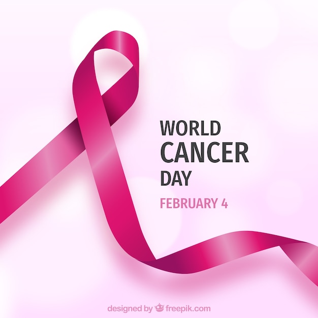 Realistic world cancer day background