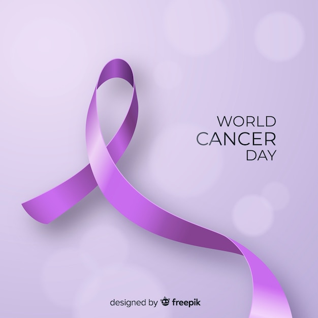 Realistic world cancer day background