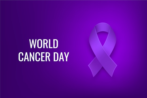 Realistic world cancer day background