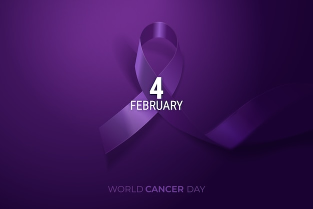 Free vector realistic world cancer day background