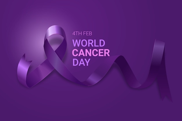 Realistic world cancer day background