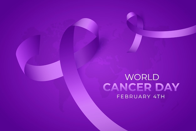 Free Vector realistic world cancer day background