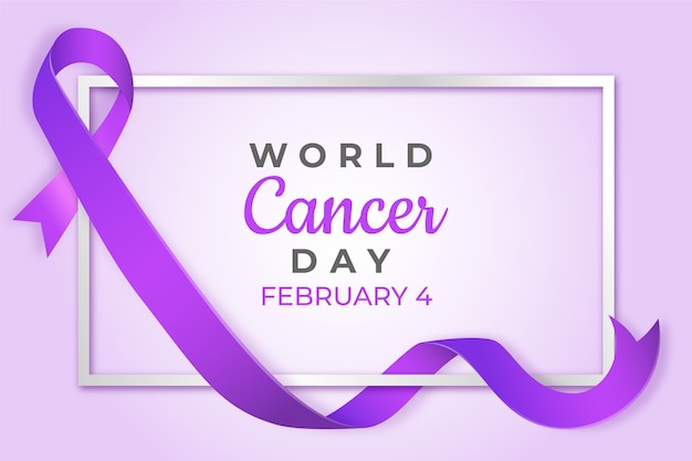 Realistic world cancer day background