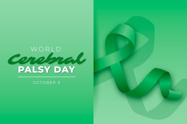 Free vector realistic world cerebral palsy day background