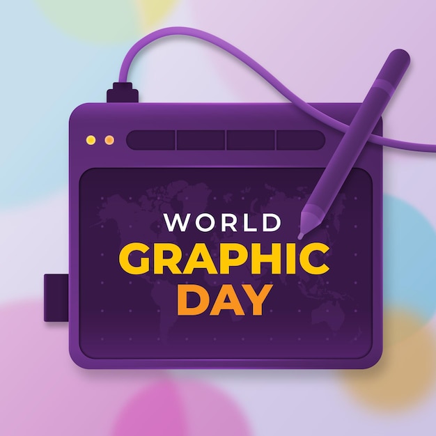 Realistic world graphics day illustration