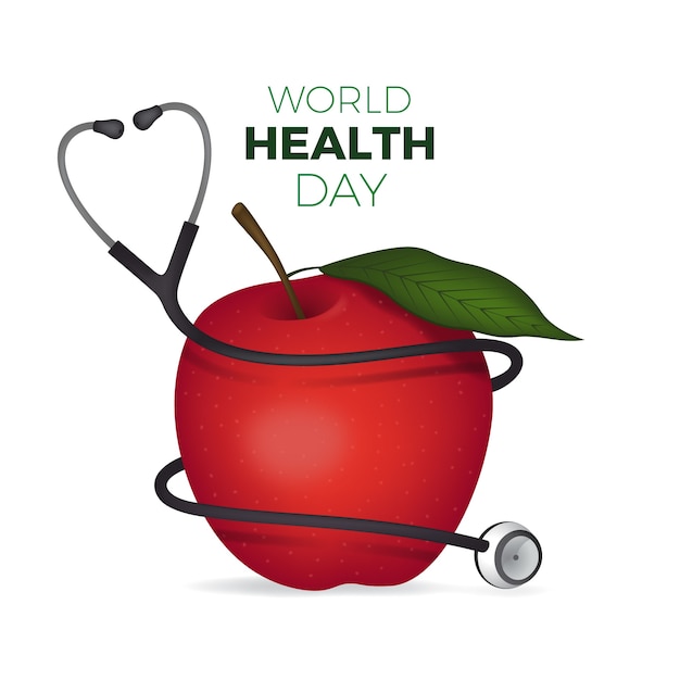 Realistic world health day background