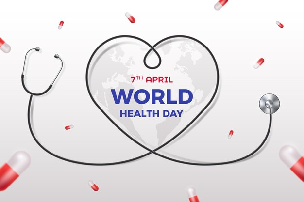 Realistic world health day background