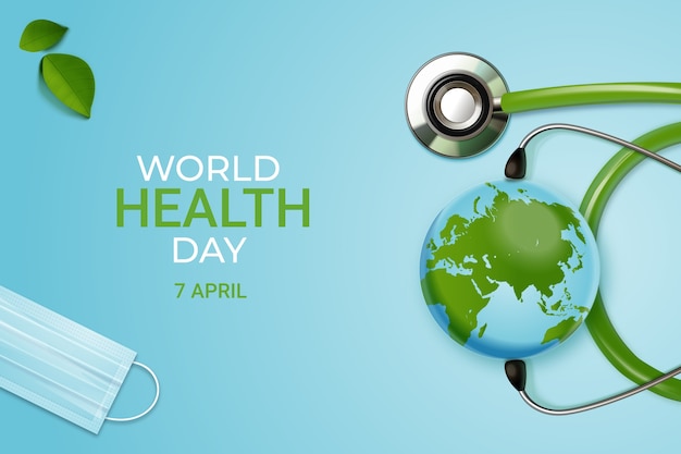 Free Vector realistic world health day background