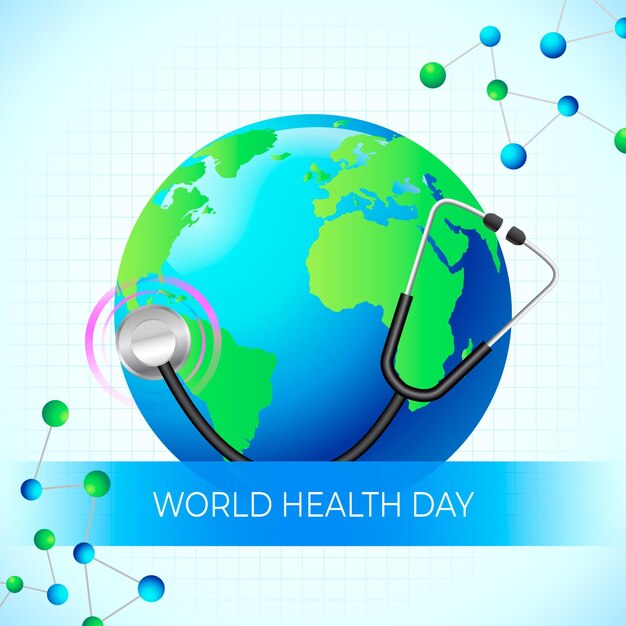 Realistic world health day illustration