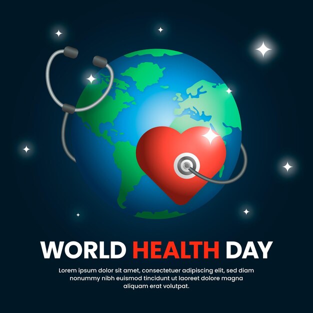 Realistic world health day illustration