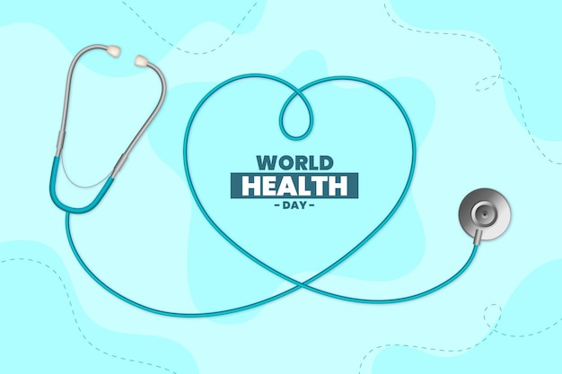 Realistic world health day illustration