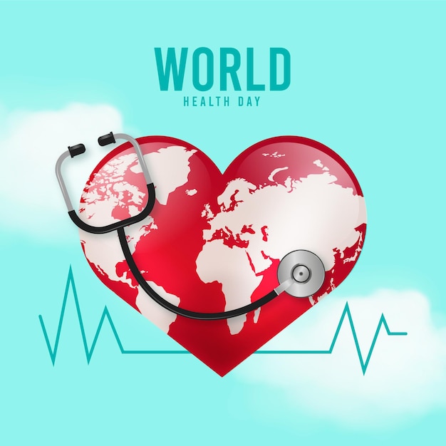 Realistic world health day illustration