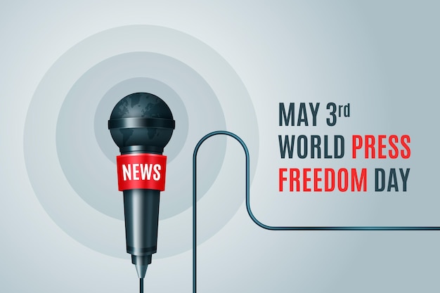 Free Vector realistic world press freedom day illustration