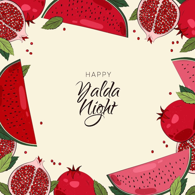 Realistic yalda night background