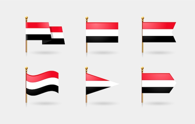 Free Vector realistic yemen national emblems