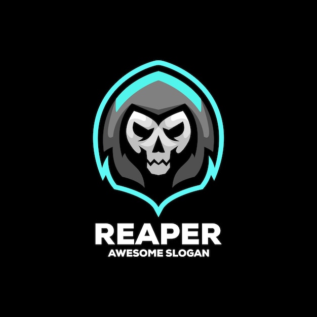 Free vector reaper esport mascot logo desin illustration