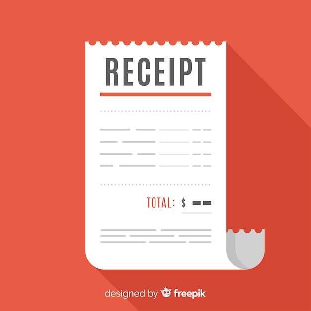 Free Vector receipt concept in flat style