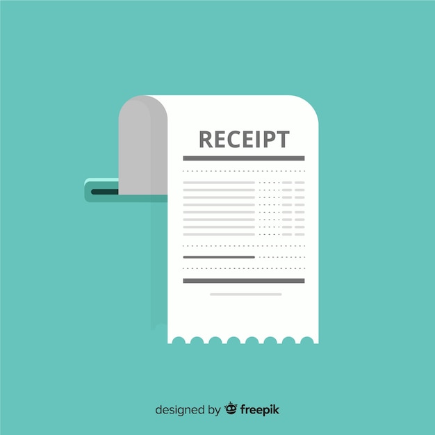 Free vector receipt in flat design